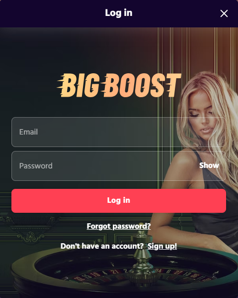 Big Boost Casino login